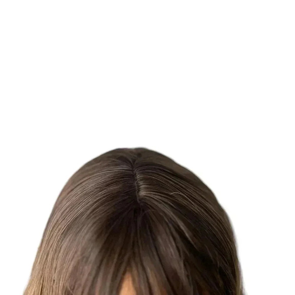 Brown To Ash blonde Long Wig With Bangs 24” - Picture 2 of 6